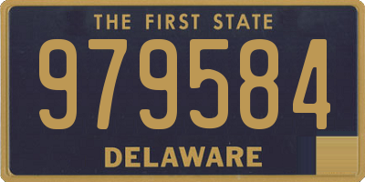 DE license plate 979584