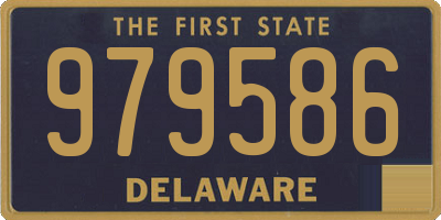 DE license plate 979586