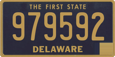 DE license plate 979592