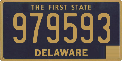 DE license plate 979593