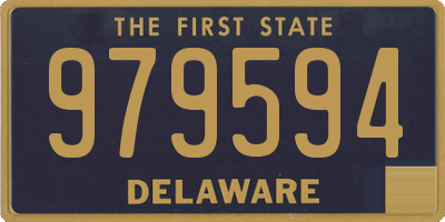 DE license plate 979594