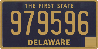 DE license plate 979596