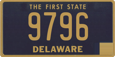 DE license plate 9796