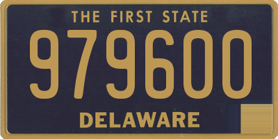 DE license plate 979600