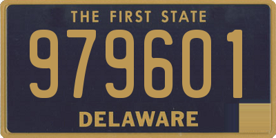 DE license plate 979601