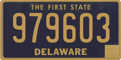 DE license plate 979603