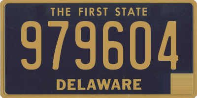 DE license plate 979604