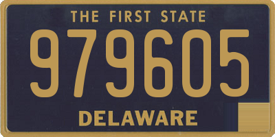 DE license plate 979605