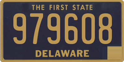 DE license plate 979608