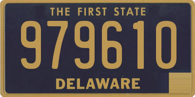 DE license plate 979610