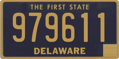 DE license plate 979611