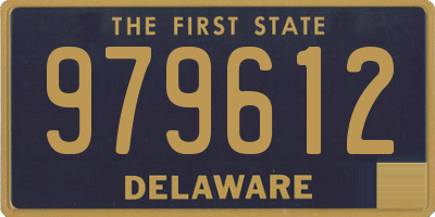 DE license plate 979612