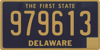 DE license plate 979613