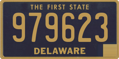 DE license plate 979623