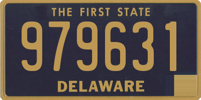 DE license plate 979631