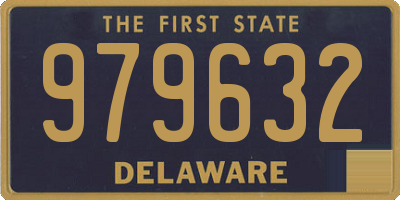 DE license plate 979632