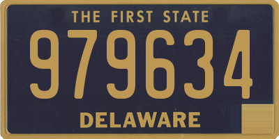DE license plate 979634