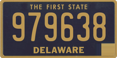 DE license plate 979638