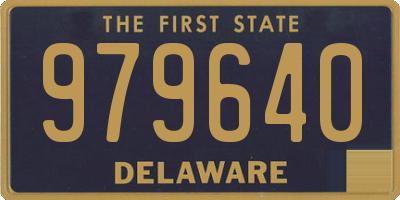 DE license plate 979640