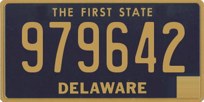 DE license plate 979642