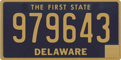 DE license plate 979643