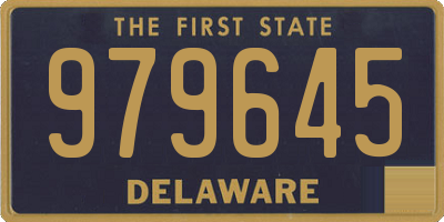 DE license plate 979645