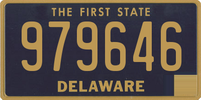 DE license plate 979646