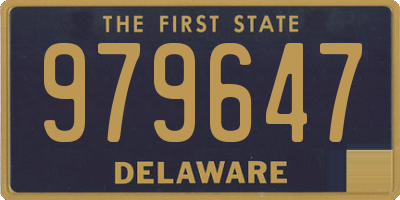 DE license plate 979647