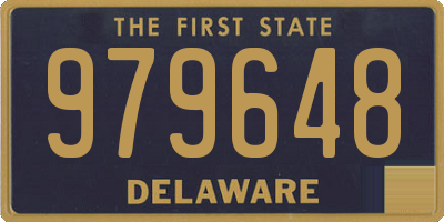 DE license plate 979648