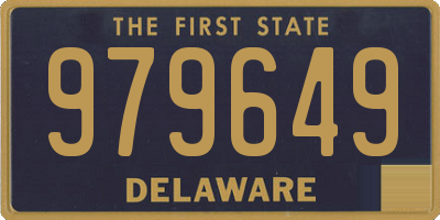 DE license plate 979649