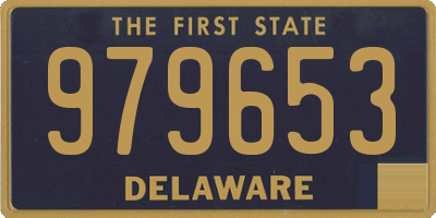 DE license plate 979653