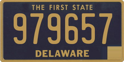 DE license plate 979657