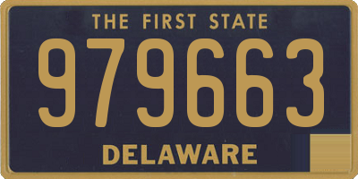 DE license plate 979663