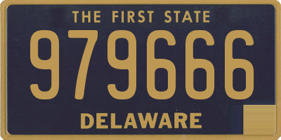 DE license plate 979666