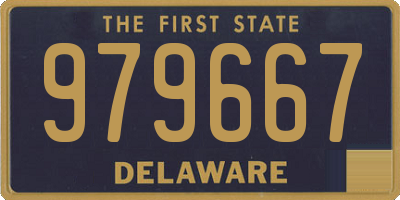 DE license plate 979667