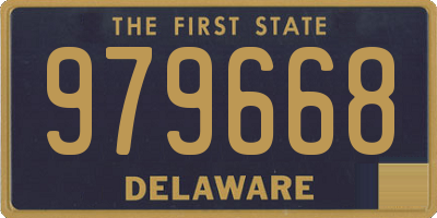 DE license plate 979668