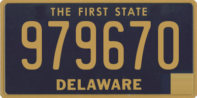 DE license plate 979670