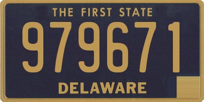 DE license plate 979671