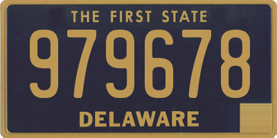 DE license plate 979678