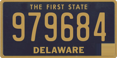 DE license plate 979684