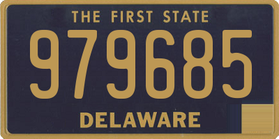 DE license plate 979685