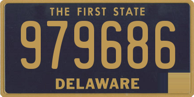 DE license plate 979686