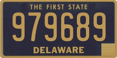 DE license plate 979689