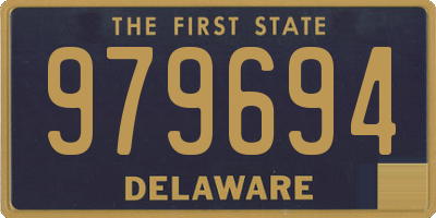 DE license plate 979694