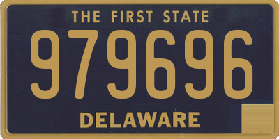 DE license plate 979696