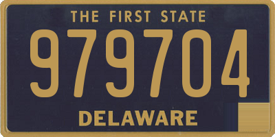 DE license plate 979704