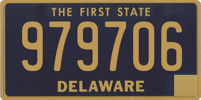 DE license plate 979706