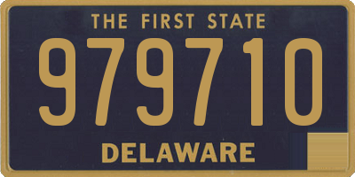 DE license plate 979710