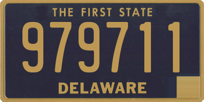 DE license plate 979711