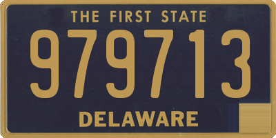 DE license plate 979713